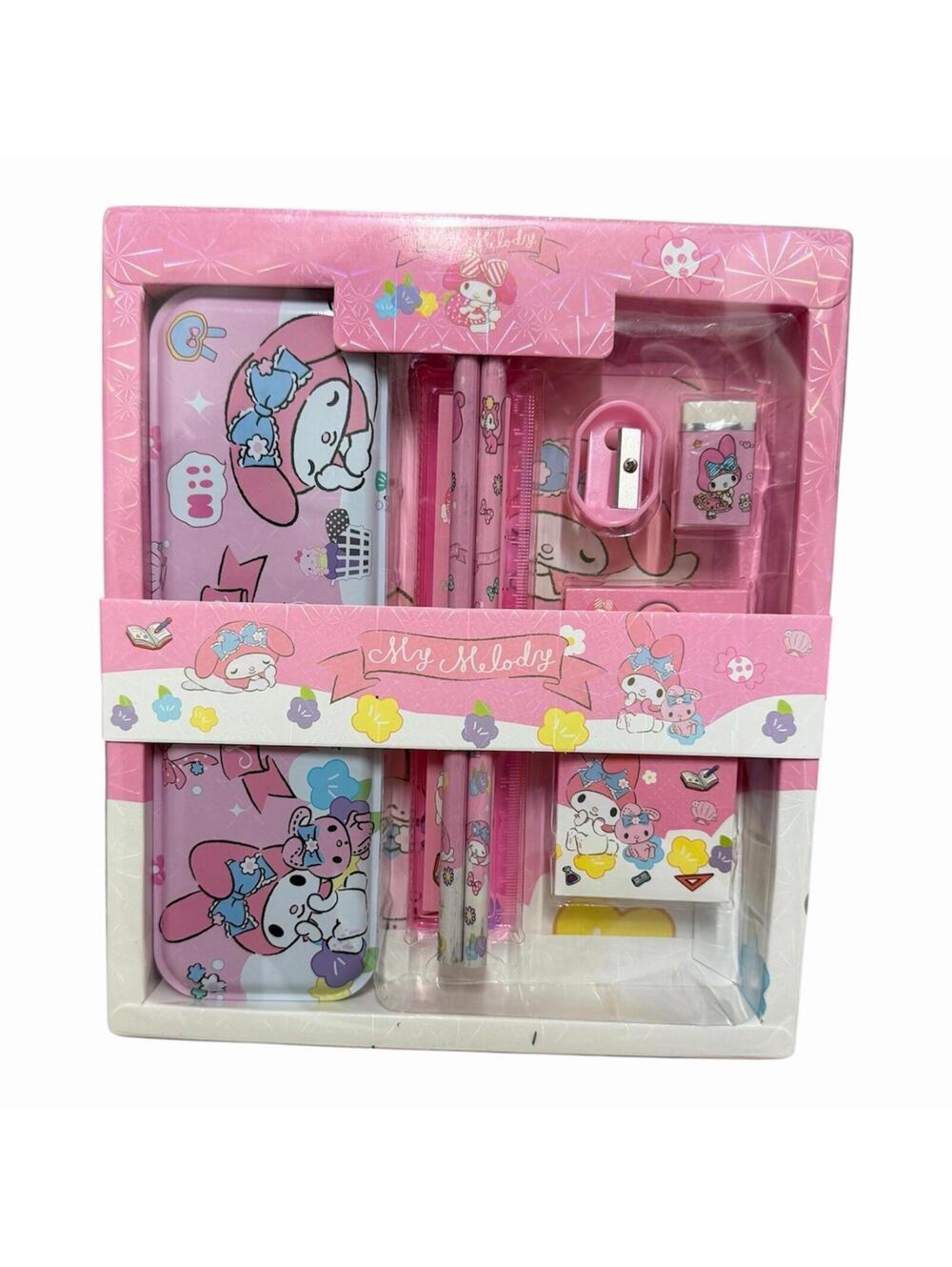 My Melody-Inspired Kids Stationery Gift Set – 7-Piece School Supplies Kit